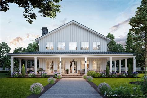 white barndominium house